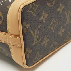 مملوكة مسبقًا Louis Vuitton Noe Nano Monogram Azur Frost Canvas Bucket Bag