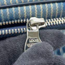 Pre Owned محفظة خارجية لويس فويتون بلو مونوجرام دينيم أكواريل هيكوري سترايبس