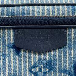 Pre Owned محفظة خارجية لويس فويتون بلو مونوجرام دينيم أكواريل هيكوري سترايبس