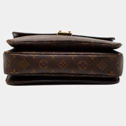 Pre Owned Louis Vuitton Brown Monogram Pochette Metis
