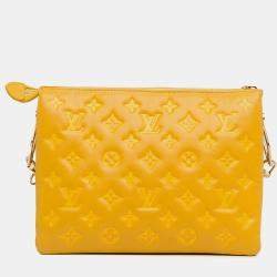 مملوكة مسبقًا حقيبة لوي فيتون كوسان برينت مونوغرام صفراء