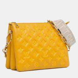 مملوكة مسبقًا حقيبة لوي فيتون كوسان برينت مونوغرام صفراء