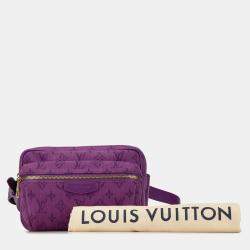 Pre Owned Louis Vuitton Purple Monogram Denim Outdoor Bumbag