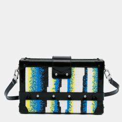 Pre Owned Louis Vuitton Black Sequins Petite Malle