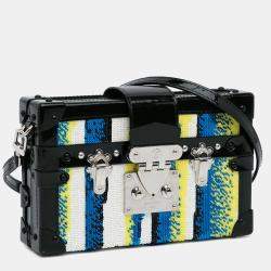 Pre Owned Louis Vuitton Black Sequins Petite Malle