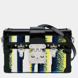 Pre Owned Louis Vuitton Black Sequins Petite Malle