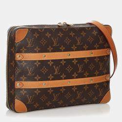 Pre Owned Louis Vuitton Brown Monogram Soft Trunk Messenger MM