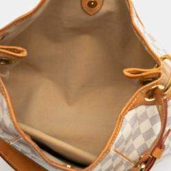 Pre Owned Louis Vuitton White Damier Azur Galliera PM