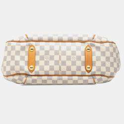 Pre Owned Louis Vuitton White Damier Azur Galliera PM