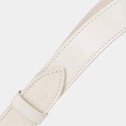 Pre Owned Louis Vuitton White Monogram Taurillon Utility Side 