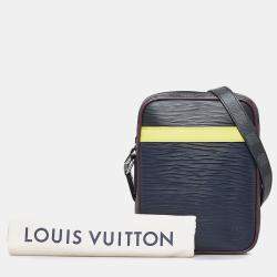 مملوكة مسبقًا Louis Vuitton Black Epi Damier Graphite Danube Slim