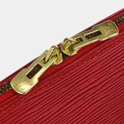 Pre Owned Louis Vuitton Red Epi Alma Handbag