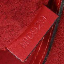 Pre Owned Louis Vuitton Red Epi Alma Handbag