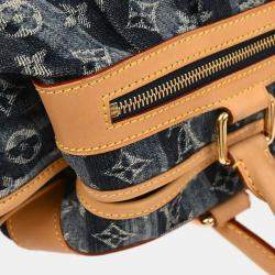 Pre Owned Louis Vuitton Blue Monogram Denim Cabas Raye GM 2way Tote