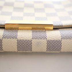 مملوكة مسبقًا Louis Vuitton Damier Azur Favorite MM White Blue Canvas Shoulder Bag