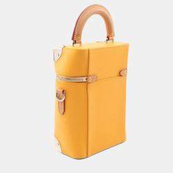 مملوكة مسبقًا Louis Vuitton Vertical Box Trunk Saffron Leather Shoulder Bag