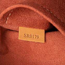 Pre Owned حقيبة ظهر لوي فيتون جلد لامع وومونوغرامي وردي / بني