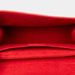 Pre Owned حقيبة لو ي فوتون خامة إمبيرانت مونيغرام حمراء Saint Sulpice صغيرة بي بي