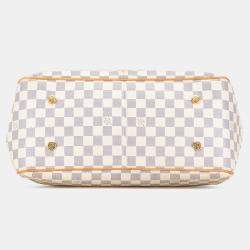 مملوكة مسبقًا Louis Vuitton White Damier Azur Figheri GM