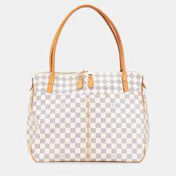 Pre Owned Louis Vuitton White Damier Azur Figheri GM