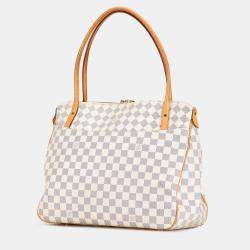 مملوكة مسبقًا Louis Vuitton White Damier Azur Figheri GM
