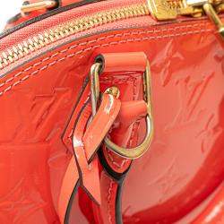 Pre Owned Louis Vuitton Orange Monogram Vernis Alma BB
