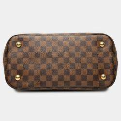 Pre Owned Louis Vuitton Brown Damier Ebene Belmont MM