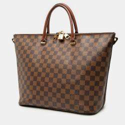 Pre Owned Louis Vuitton Brown Damier Ebene Belmont MM