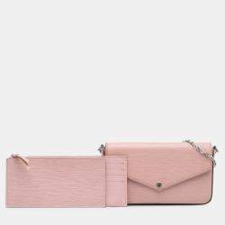 Pre Owned Louis Vuitton Pink Epi Pochette Felicie