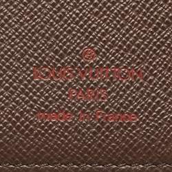 Pre Owned Louis Vuitton Damier Ebene Canvas Bifold Long Wallet