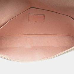 Pre Owned لويس فيتون وردي أبيض دامييه أزور جلد العجل حقيبة فيليسي