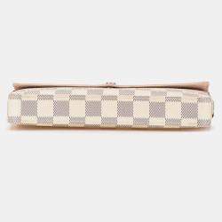 Pre Owned لويس فيتون وردي أبيض دامييه أزور جلد العجل حقيبة فيليسي