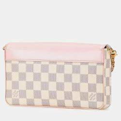 Pre Owned لويس فيتون وردي أبيض دامييه أزور جلد العجل حقيبة فيليسي