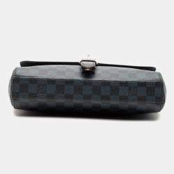 مملوكة مسبقًا Louis Vuitton Black Blue Damier Cobalt Newport Messenger PM