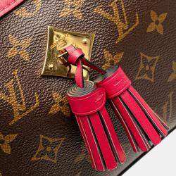 مملوكة مسبقًا حقيبة لويس فيتون سانتونج مونوغرام بني أحمر