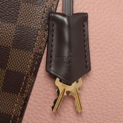 Pre Owned Louis Vuitton Jersey Magnolia Damier Ebene Canvas and Taurillon Leather Bag