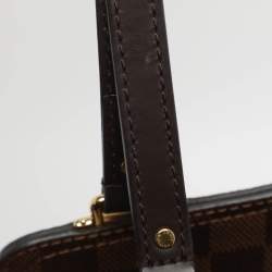 Pre Owned Louis Vuitton Jersey Magnolia Damier Ebene Canvas and Taurillon Leather Bag