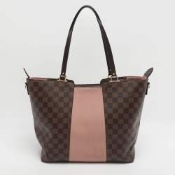 Pre Owned Louis Vuitton Jersey Magnolia Damier Ebene Canvas and Taurillon Leather Bag
