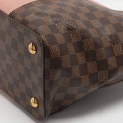 Pre Owned Louis Vuitton Jersey Magnolia Damier Ebene Canvas and Taurillon Leather Bag