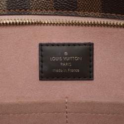 Pre Owned Louis Vuitton Jersey Magnolia Damier Ebene Canvas and Taurillon Leather Bag