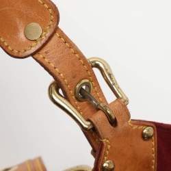 Pre Owned حقيبة لوي فيتون ثيدا مونوجرامي ملون أبيض كانفاس جي إم