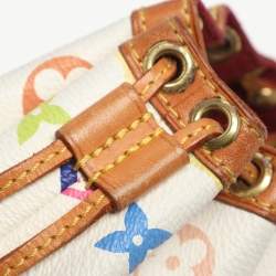 Pre Owned حقيبة لوي فيتون ثيدا مونوجرامي ملون أبيض كانفاس جي إم