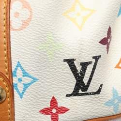 Pre Owned حقيبة لوي فيتون ثيدا مونوجرامي ملون أبيض كانفاس جي إم
