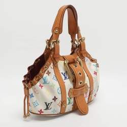 Pre Owned حقيبة لوي فيتون ثيدا مونوجرامي ملون أبيض كانفاس جي إم