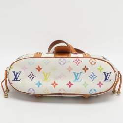 Pre Owned حقيبة لوي فيتون ثيدا مونوجرامي ملون أبيض كانفاس جي إم