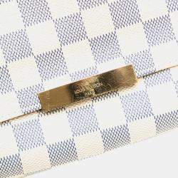 Pre Owned حقيبة لوي فيتون بيضاء دامييه أزور فيفوريت وسط