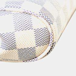 Pre Owned حقيبة لوي فيتون بيضاء دامييه أزور فيفوريت وسط