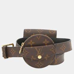 مملوكة مسبقًا Louis Vuitton Brown Monogram Daily Multi Pocket 30mm Belt