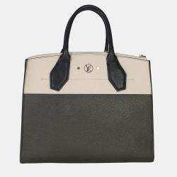 Pre Owned حقيبة لوي فيتون سيتي ستيمر توريلون كريمي كاكي أسود متوسط الحجم