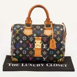 مملوكة مسبقًا Louis Vuitton Speedy 30 Black Monogram Multicolore Canvas Bag